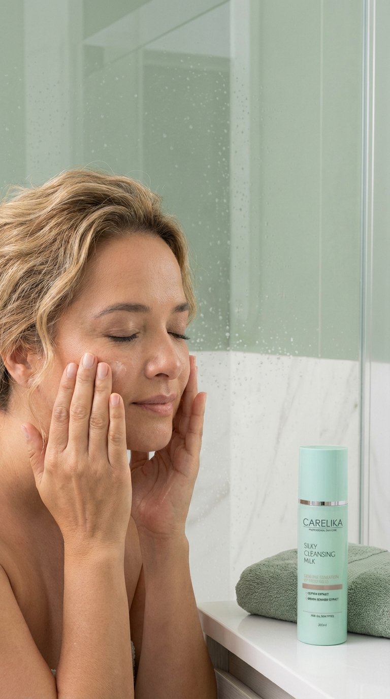 Aplicando Cleansing Milk