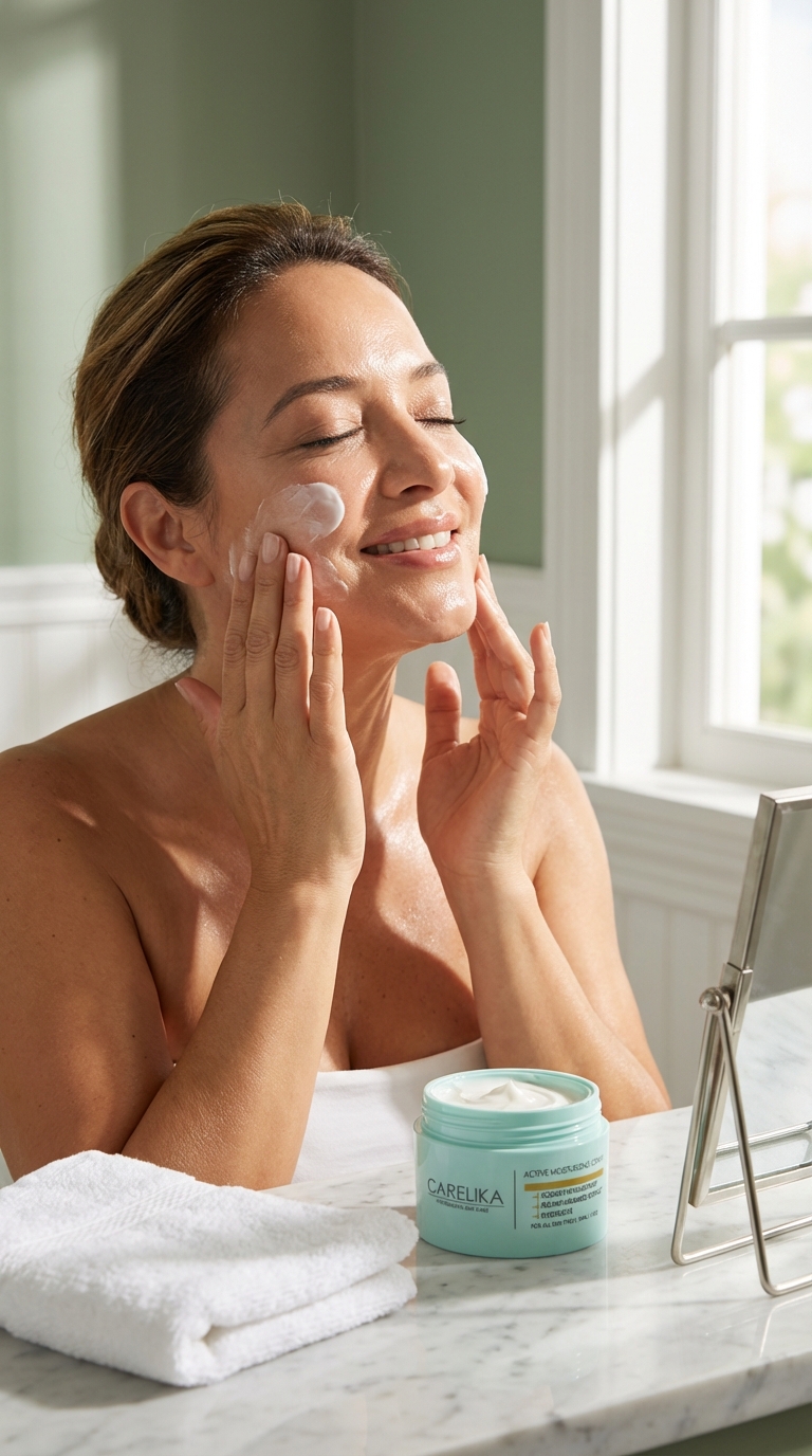 Aplicando Moisturizing Cream